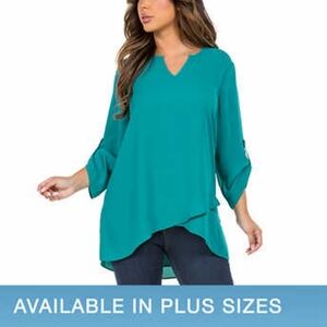 Fever Ladies' V-Neck Crepe Blouse